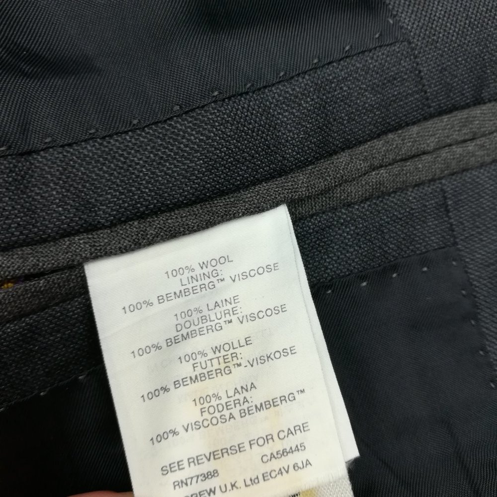 J Crew 36S Ludlow Slim Fit Italian Wool Sharkskin Blue Sport Coat Suit Jacket - Picture 8 of 10